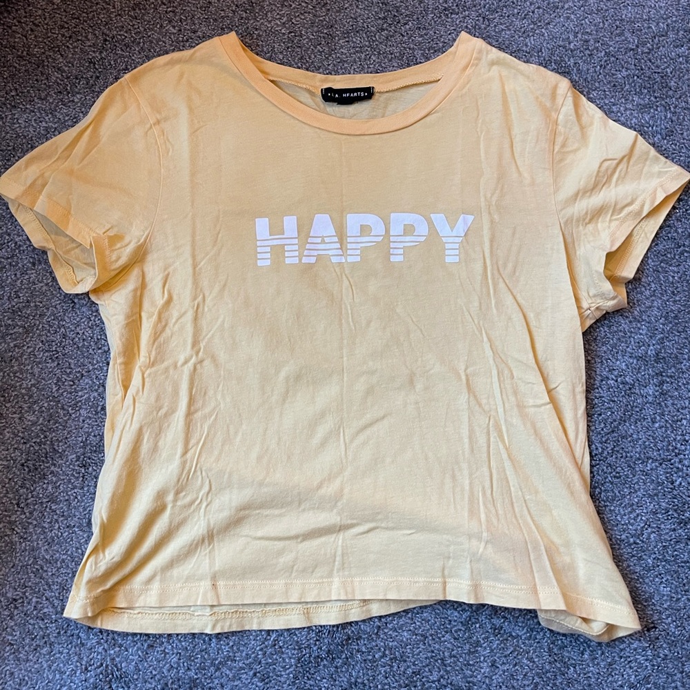 PacSun “Happy” crop top/tee